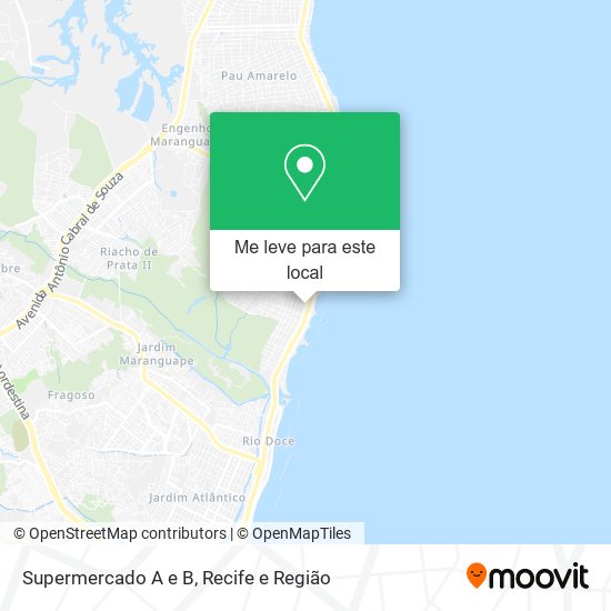 Supermercado A e B mapa