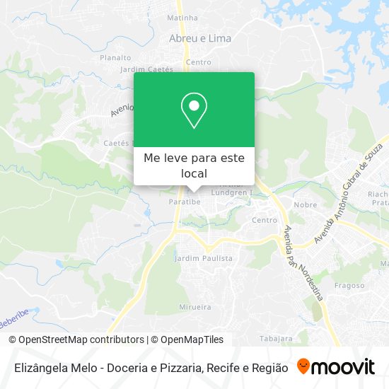 Elizângela Melo - Doceria e Pizzaria mapa