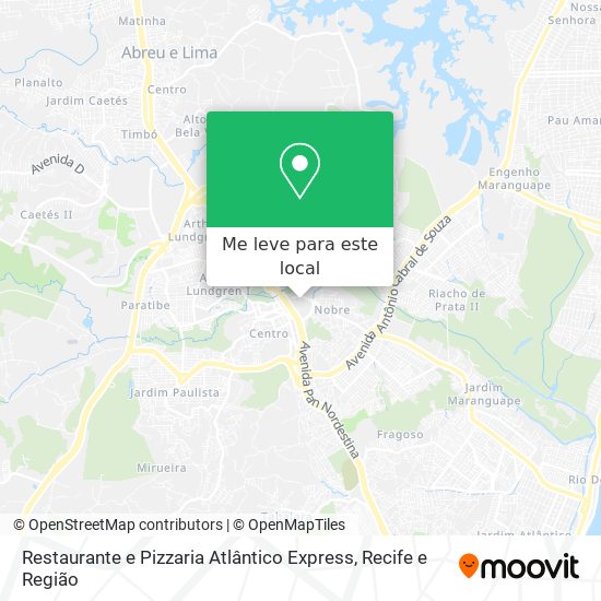 Restaurante e Pizzaria Atlântico Express mapa