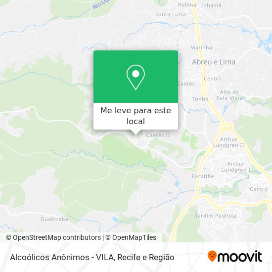 Alcoólicos Anônimos - VILA mapa