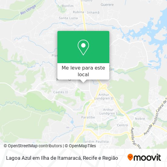 Lagoa Azul em Ilha de Itamaracá mapa