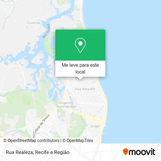 Rua Realeza mapa
