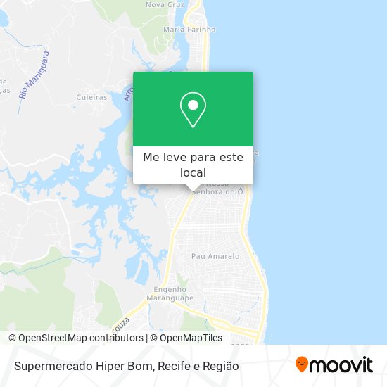 Supermercado Hiper Bom mapa
