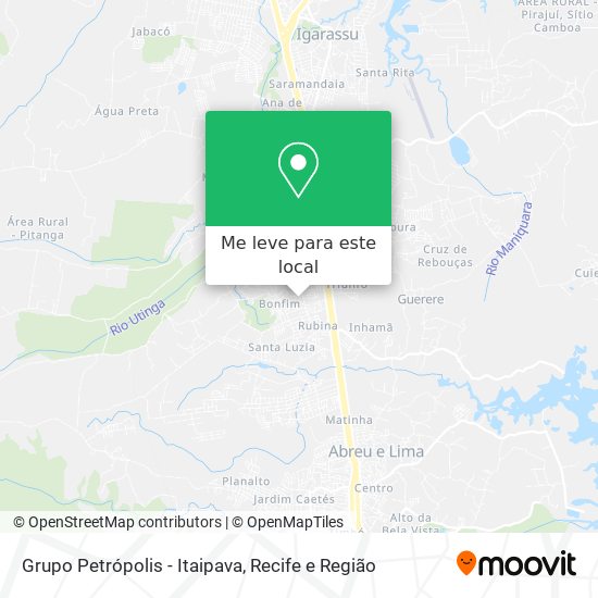 Grupo Petrópolis - Itaipava mapa