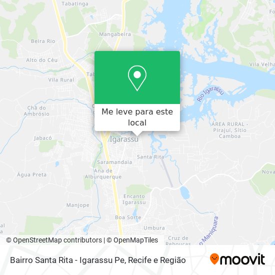 Bairro Santa Rita - Igarassu Pe mapa