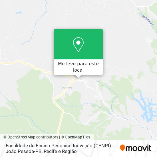 Faculdade de Ensino Pesquiso Inovação (CENPI) João Pessoa-PB mapa