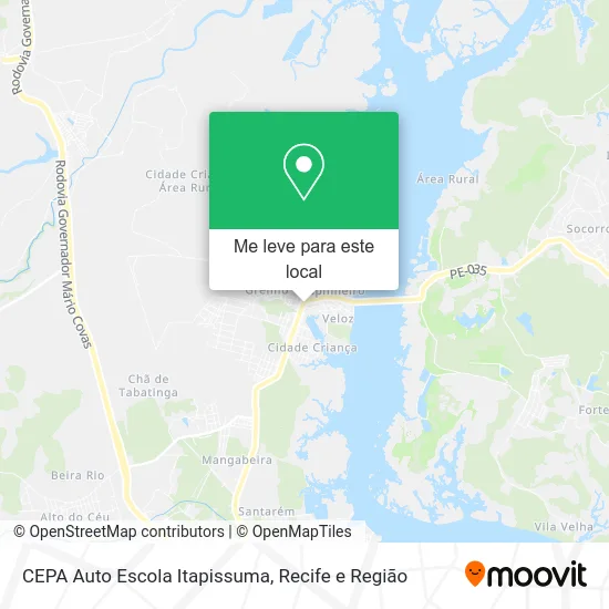 CEPA Auto Escola Itapissuma mapa