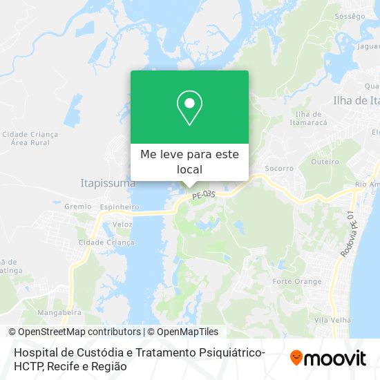 Hospital de Custódia e Tratamento Psiquiátrico-HCTP mapa