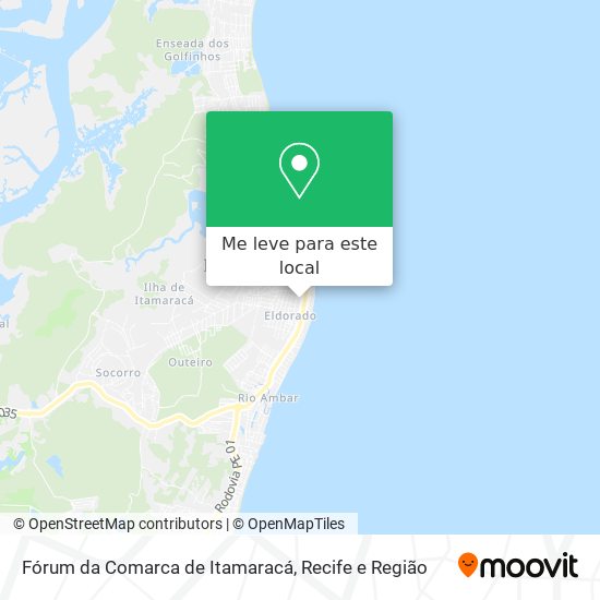 Fórum da Comarca de Itamaracá mapa