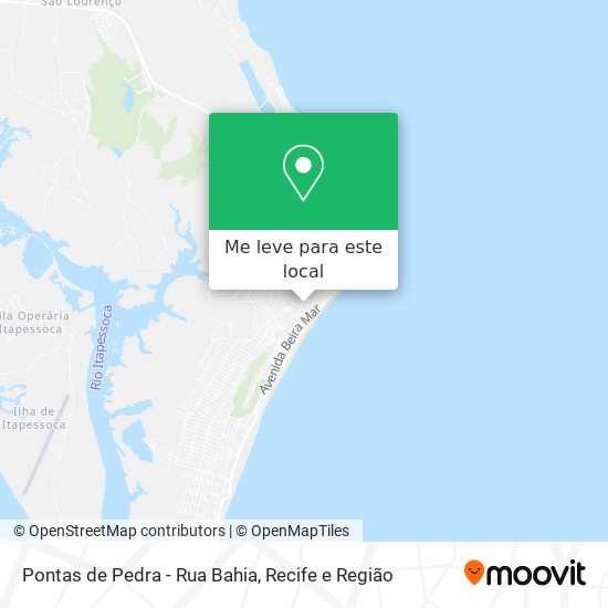 Pontas de Pedra - Rua Bahia mapa