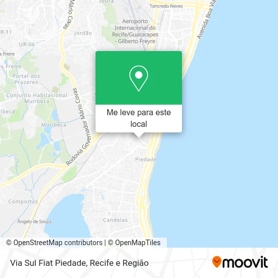 Via Sul Fiat Piedade mapa