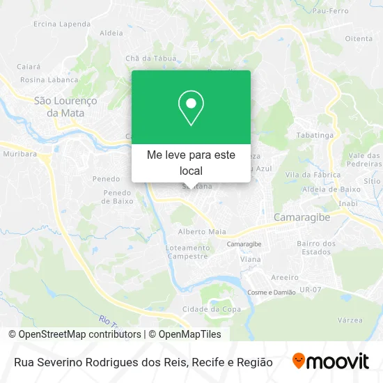 Rua Severino Rodrigues dos Reis mapa