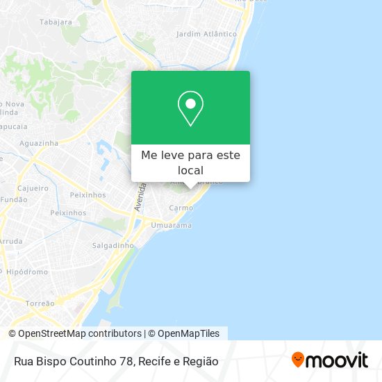 Rua Bispo Coutinho 78 mapa