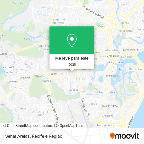 Senai Areias mapa