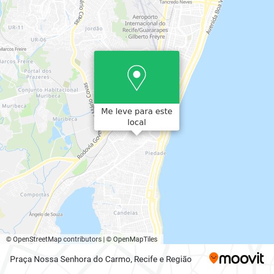 Praça Nossa Senhora do Carmo mapa