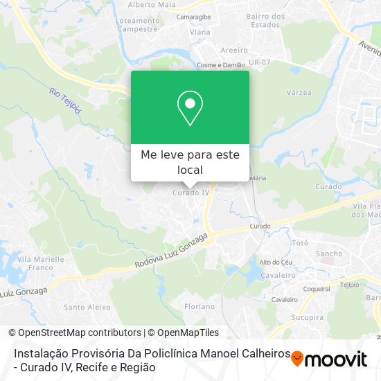 Instalação Provisória Da Policlínica Manoel Calheiros - Curado IV mapa