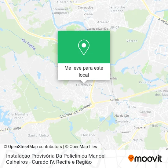Instalação Provisória Da Policlínica Manoel Calheiros - Curado IV mapa