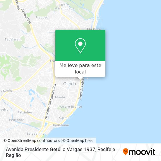 Avenida Presidente Getúlio Vargas 1937 mapa