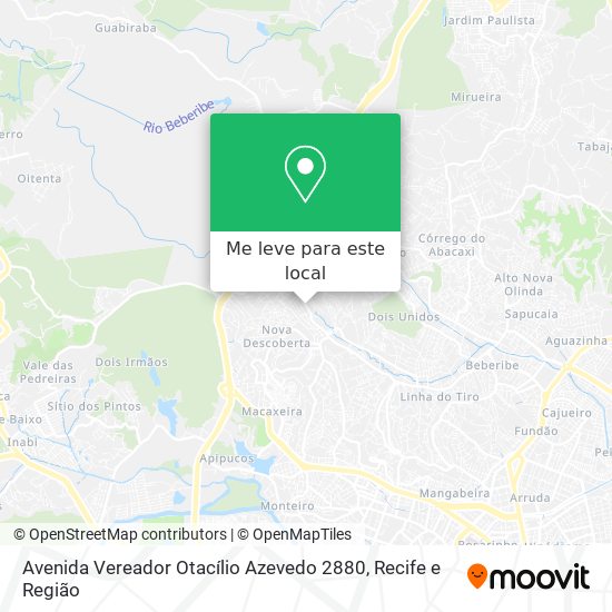 Avenida Vereador Otacílio Azevedo 2880 mapa