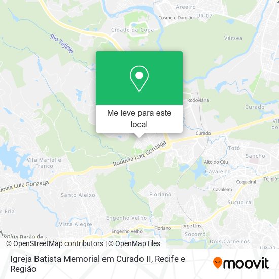 Igreja Batista Memorial em Curado II mapa
