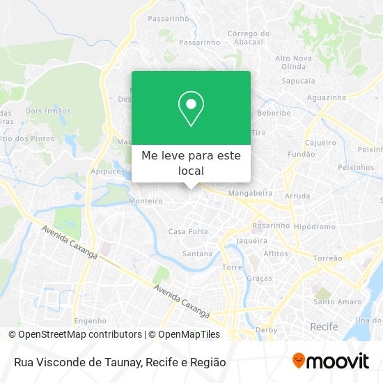 Rua Visconde de Taunay mapa