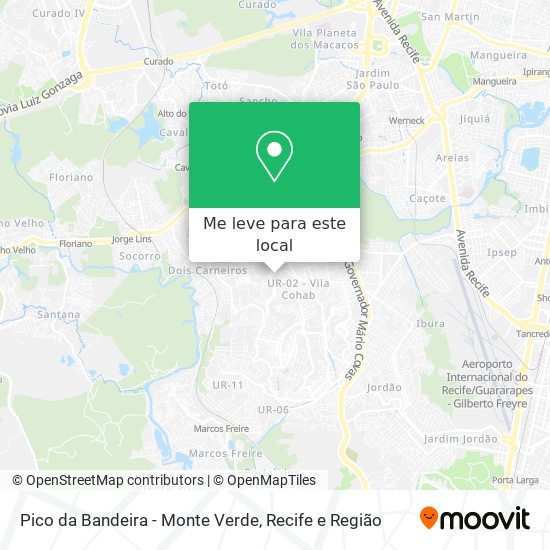 Pico da Bandeira - Monte Verde mapa