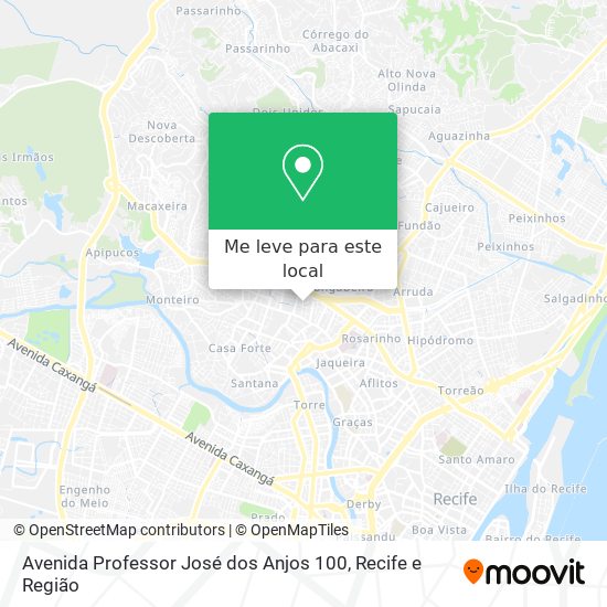 Avenida Professor José dos Anjos 100 mapa