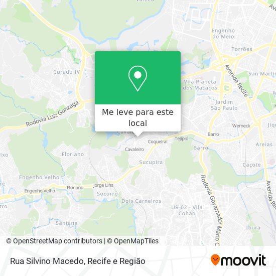 Rua Silvino Macedo mapa
