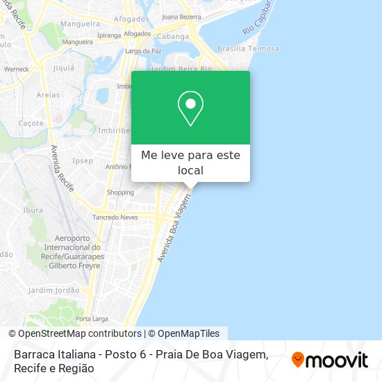 Barraca Italiana - Posto 6 - Praia De Boa Viagem mapa