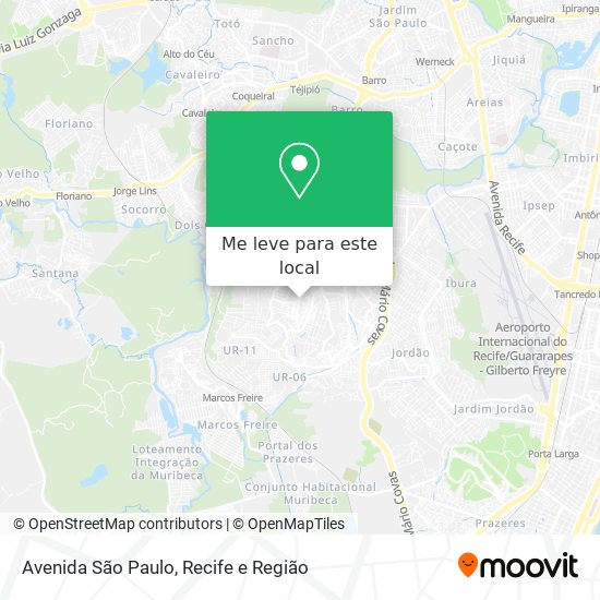 Avenida São Paulo mapa