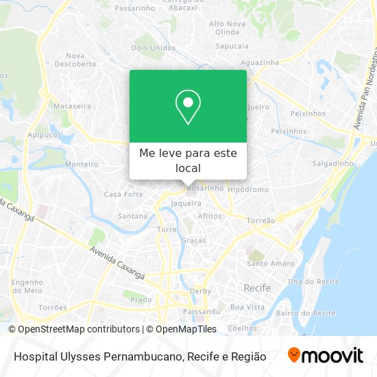 Hospital Ulysses Pernambucano mapa