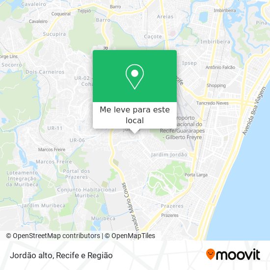 Jordão alto mapa