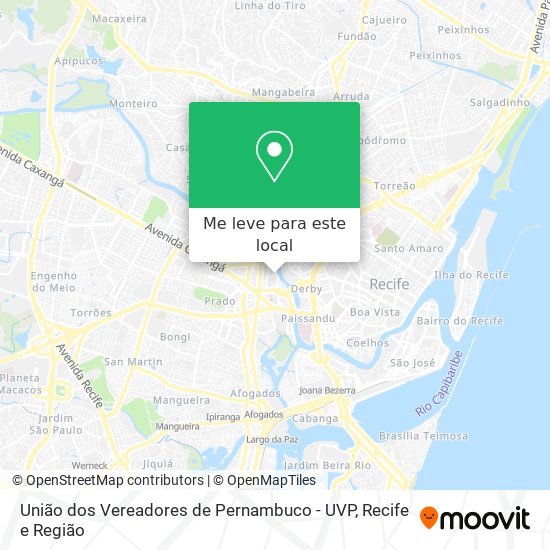 União dos Vereadores de Pernambuco - UVP mapa