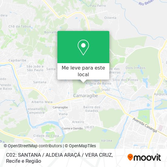 C02: SANTANA / ALDEIA ARAÇÁ / VERA CRUZ mapa
