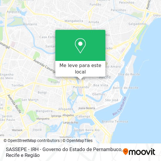 SASSEPE - IRH - Governo do Estado de Pernambuco mapa