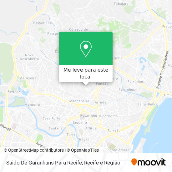 Saido De Garanhuns Para Recife mapa