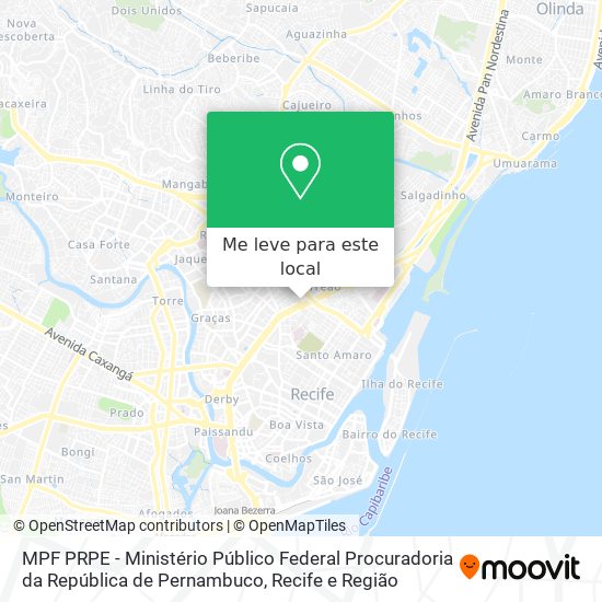 MPF PRPE - Ministério Público Federal Procuradoria da República de Pernambuco mapa