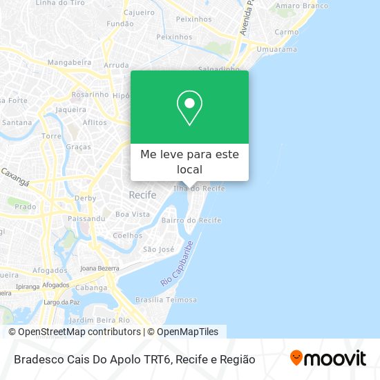 Bradesco Cais Do Apolo TRT6 mapa