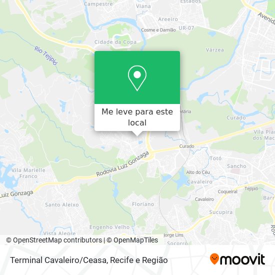 Terminal Cavaleiro/Ceasa mapa