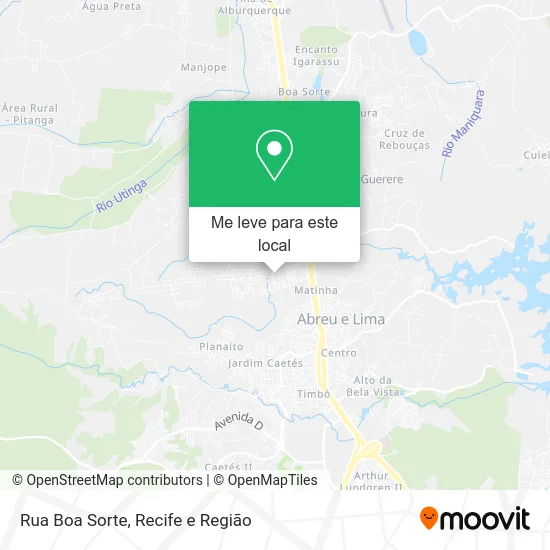 Rua Boa Sorte mapa