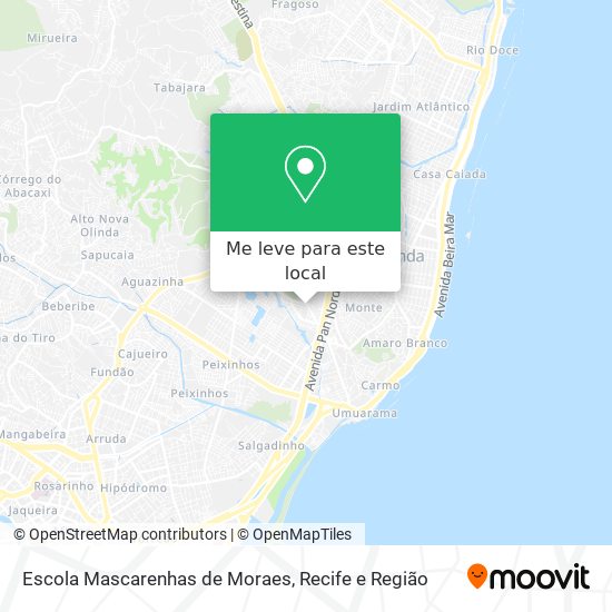 Escola Mascarenhas de Moraes mapa