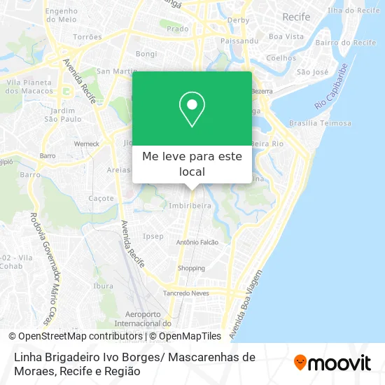Linha Brigadeiro Ivo Borges/ Mascarenhas de Moraes mapa
