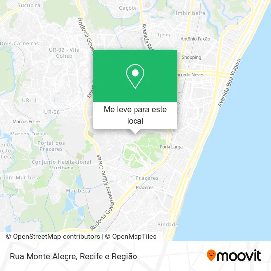 Rua Monte Alegre mapa