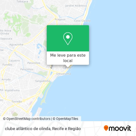 clube atlântico de olinda mapa