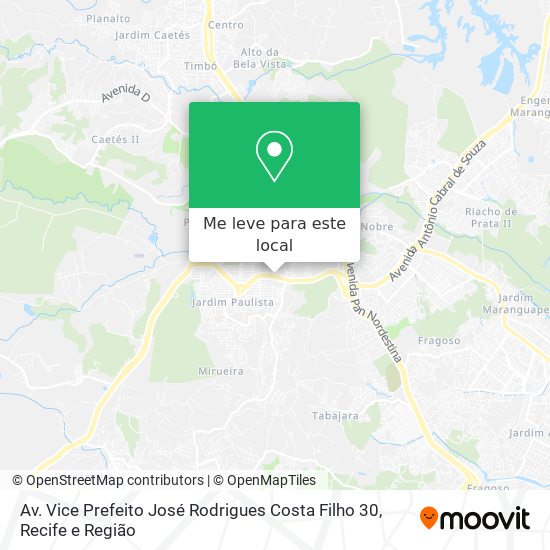 Av. Vice Prefeito José Rodrigues Costa Filho 30 mapa