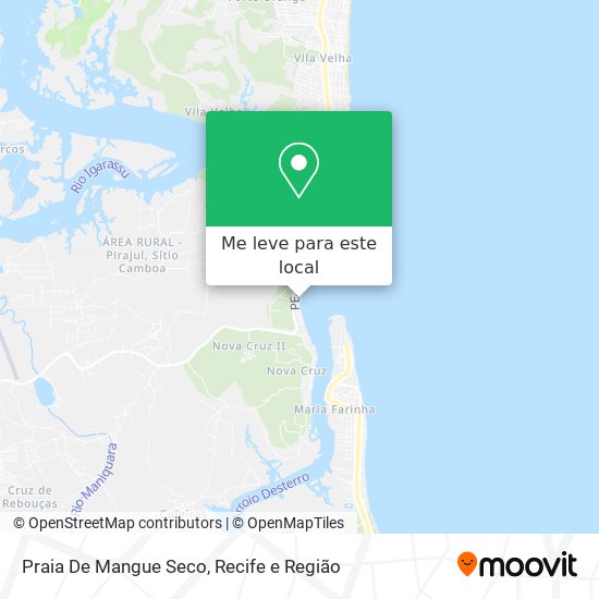 Praia De Mangue Seco mapa