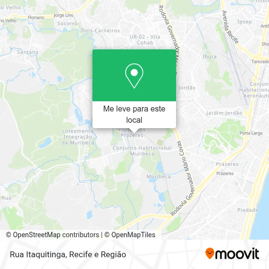 Rua Itaquitinga mapa