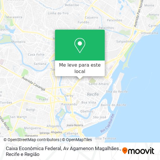 Caixa Econômica Federal, Av Agamenon Magalhães. mapa