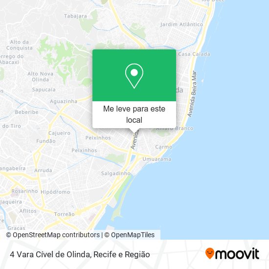 4 Vara Cível de Olinda mapa