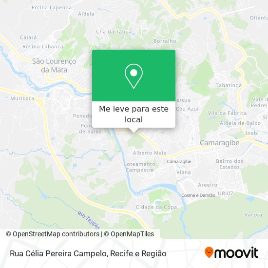 Rua Célia Pereira Campelo mapa
